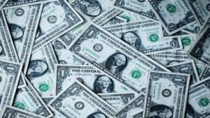 $1 USA dollar banknotes
