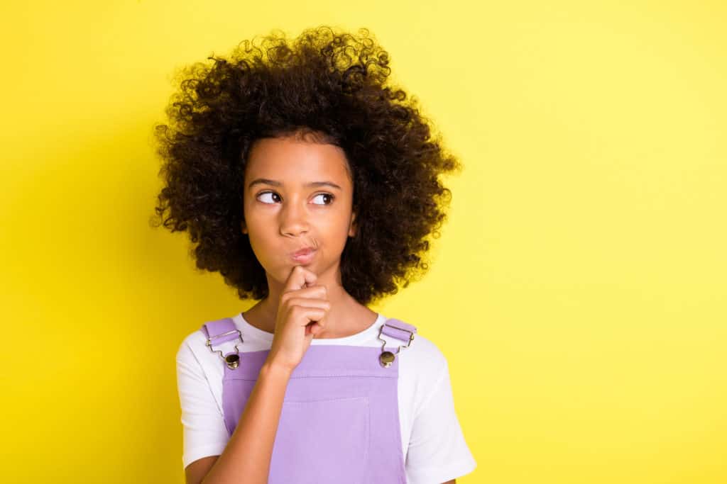 child looks quizzical