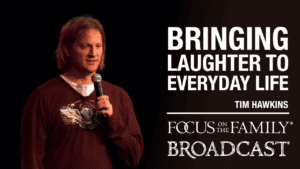 Comedian Tim Hawkins on stage