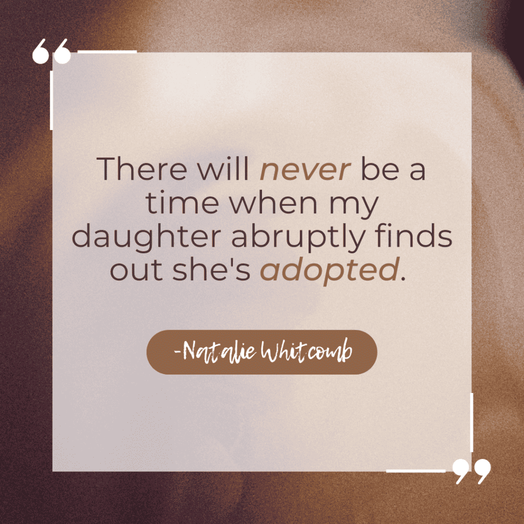 Encouragement quote for adoptive parents and god